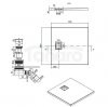 CERSANIT - brodzik kwadratowy TAKO Slim 80 x 4 biały mat + syfon  S932-157